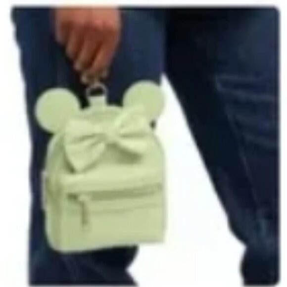 Loungefly Disney Parks Convertible Belt Bag Wristlet in Mint Green Sequins NEW - Picture 15 of 15